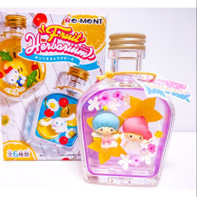 日貨  Re-Ment盒玩 日版 三麗鷗 瓶中造型 水果瓶 水晶雙子星兒kiki lala 可愛香水瓶 食玩 玩具 禮物