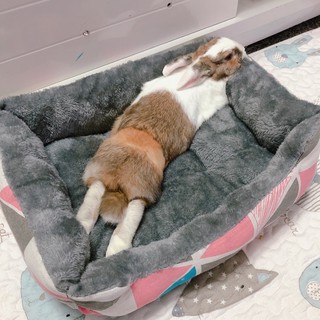 籠內棉質睡窩 趴睡必備饋桃窩 籠內睡窩 軟綿綿兔窩 長方形兔窩兔子睡窩兔子睡床睡墊兔用品