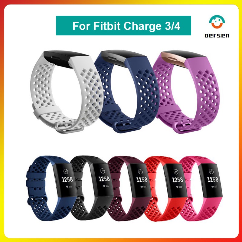 Fitbit Charge 4 腕帶原裝矽膠錶帶 Fitbit Charge 3 / 3 SE 的運動透氣錶帶