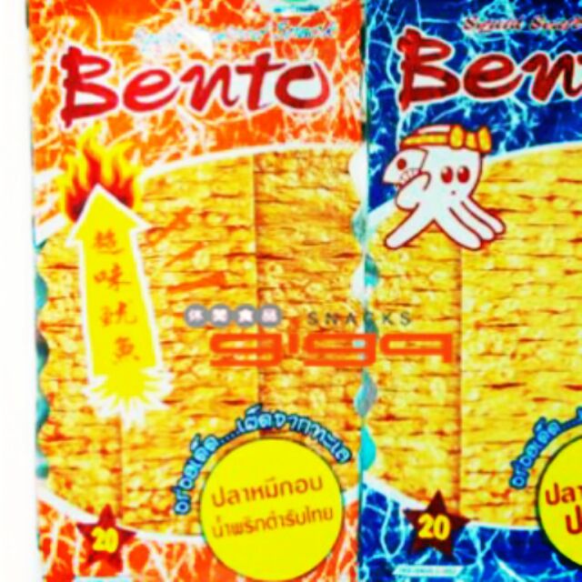 (泰國必買) Bento超味魷魚片 橘色 辣味6g 一組12片