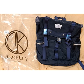 日本帶回日本品牌D.Kelly深藍色後背包電腦包防潑水-全新