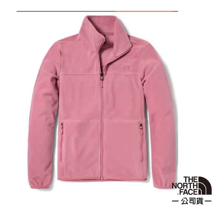 【美國 The North Face】女款 TKA 100 輕柔刷毛抓絨保暖外套夾克(亞洲版型) 4NAQ-ZCF 粉色