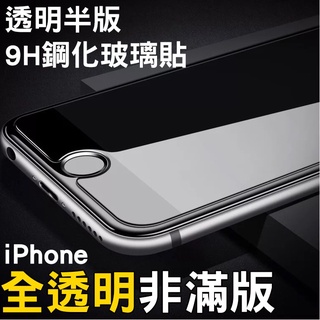 【現貨$下殺價】透明非滿版 保護貼 半版 適用iPhone 11 12 Pro Max SE2 XS XR I7Y9+*