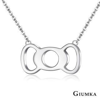 GIUMKA項鍊項鏈短項鍊鈦鋼項鍊女生項鍊 蝴蝶結銀色單個價格MN04100