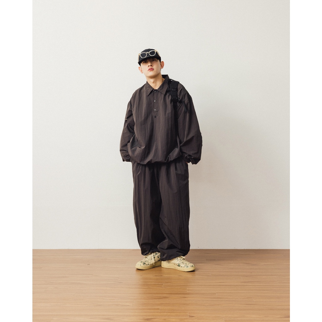 Anglan Rib Nylon String Loose PK Shirt 超可爱 www.shelburnefalls.com