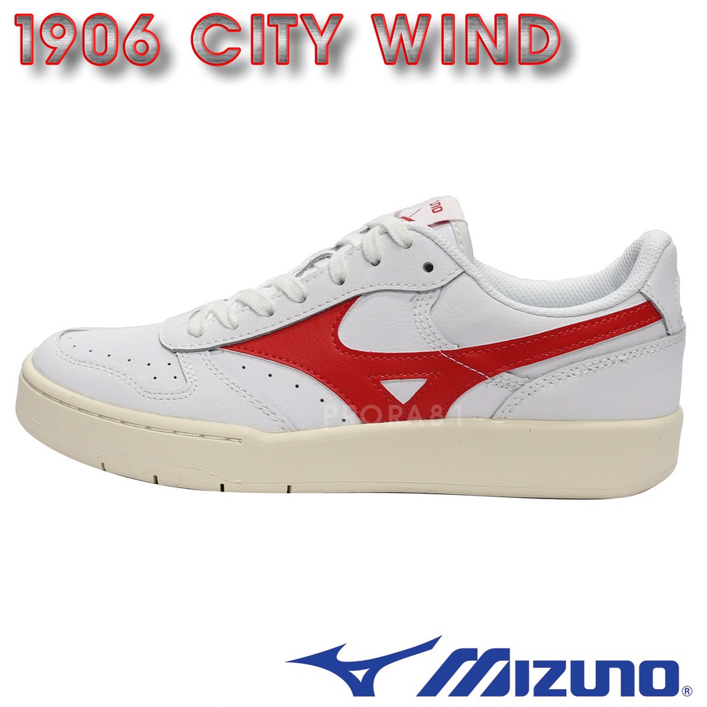 Mizuno美津濃 D1GA-191761(CITY WIND) 白X紅 1906休閒運動鞋 035M 免運費