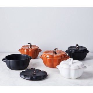 Staub 南瓜 烤盅 陶缽 陶瓷 造型 南瓜碗 16cm 19cm (橘/白/黑 多色)