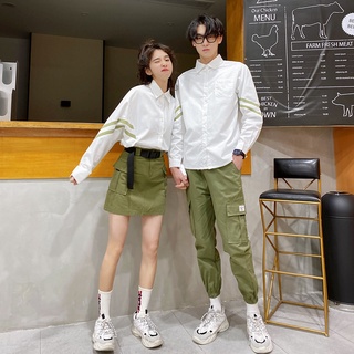 【COUPLE】💕情侶裝💕男女襯衣褲子學生套裝