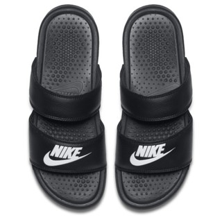 white double strap nike slides