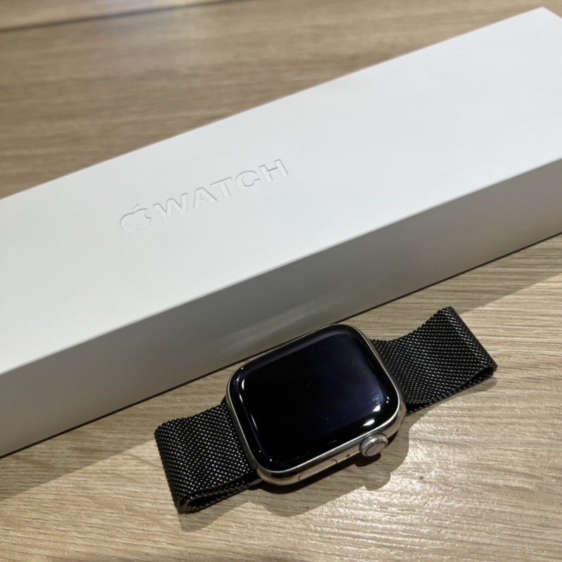 中古手錶 apple watch s7 45mm lte不鏽鋼米蘭錶帶 新竹市現貨