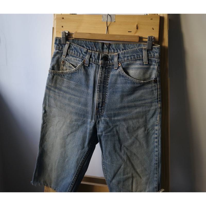 W32 橘標 517 美國製 牛仔短褲 反折 二手Levis 牛仔短褲 Levi's 二手短褲 高腰短褲 真品保證