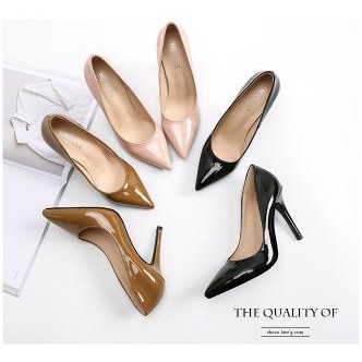 【girl shop】(31-45碼) 歐美 尖頭 高跟鞋  漆皮 跟鞋 大尺碼 女鞋 鞋子 小尺碼 加大尺寸 共三色