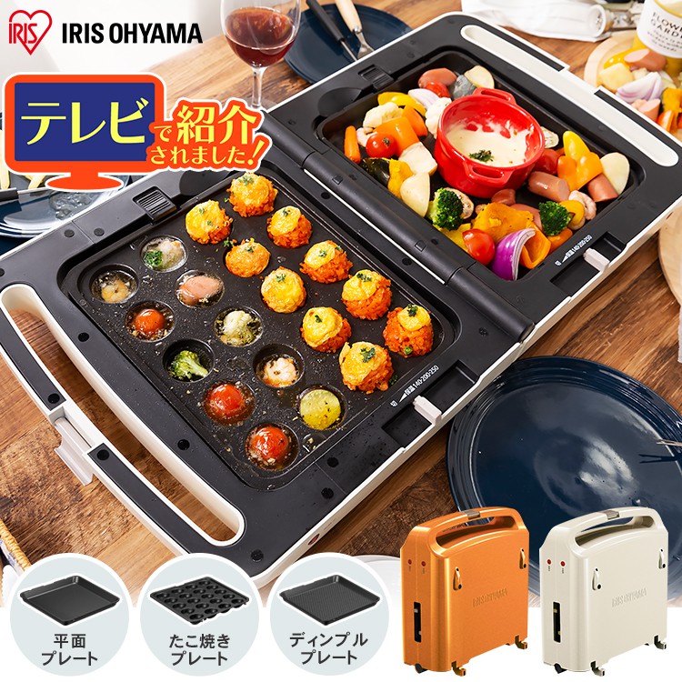 日本直送-IRIS OHYAMA 家電 器具 調理 料理 3件組 BBQ 燒烤 雙面烤盤板 DPO-133