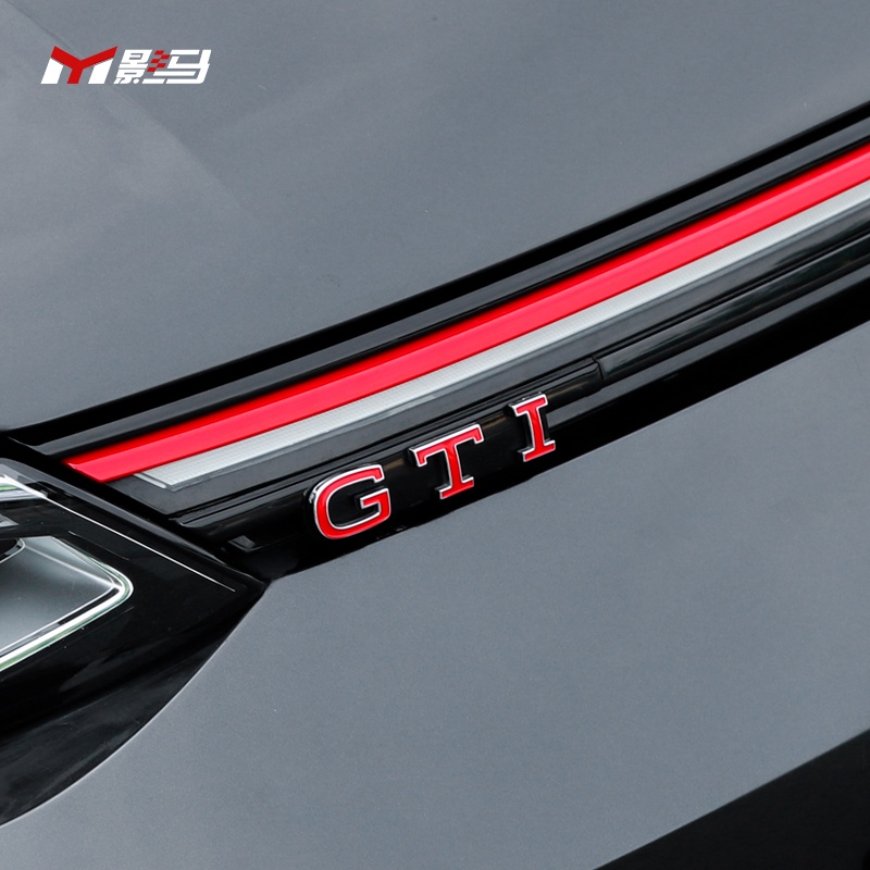 福斯 VW Golf 8專用紅色GTI中網標8代pro/rline車標貼改裝件外觀裝飾