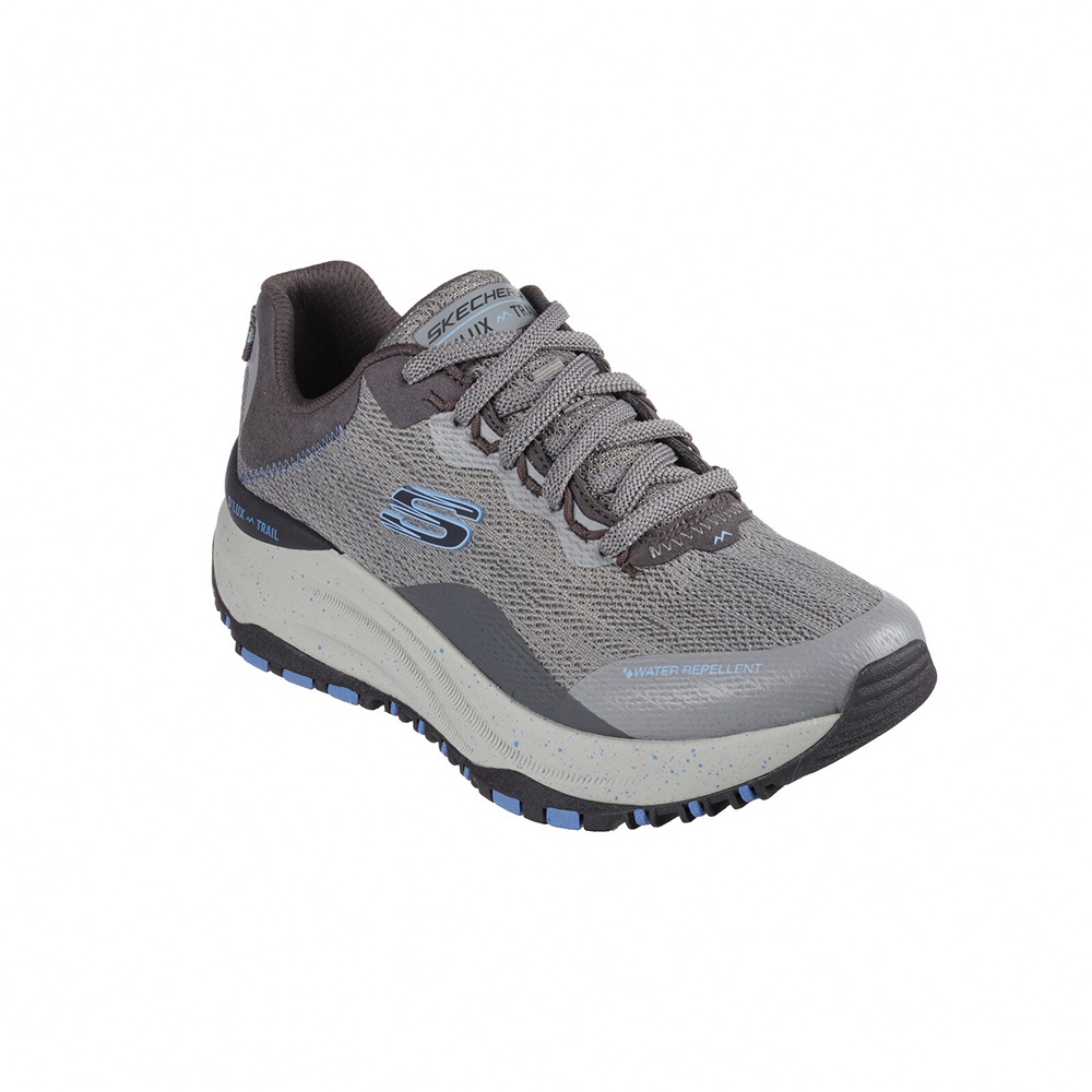 Skechers D Lux Trail 180500GRY 越野 跑鞋 女 銀灰 防水 固特異 戶外 運動鞋