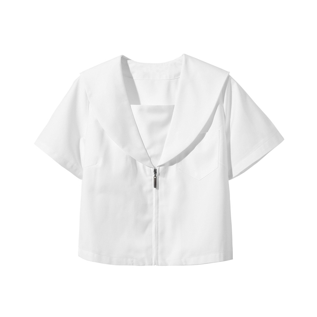 曼華莎制服日系正統關西襟白無本基礎款jk制服上衣水手服中間服短袖夏服襯衫 4月10日發完 蝦皮購物