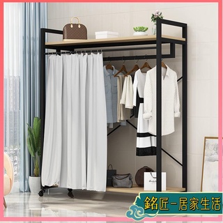 多功能 開放式衣櫃衣櫥收納 簡易 省空間 創意服衣帽架簡易家用衣帽架落地臥室掛衣架進門收納衣架子簡易現代防塵置物架