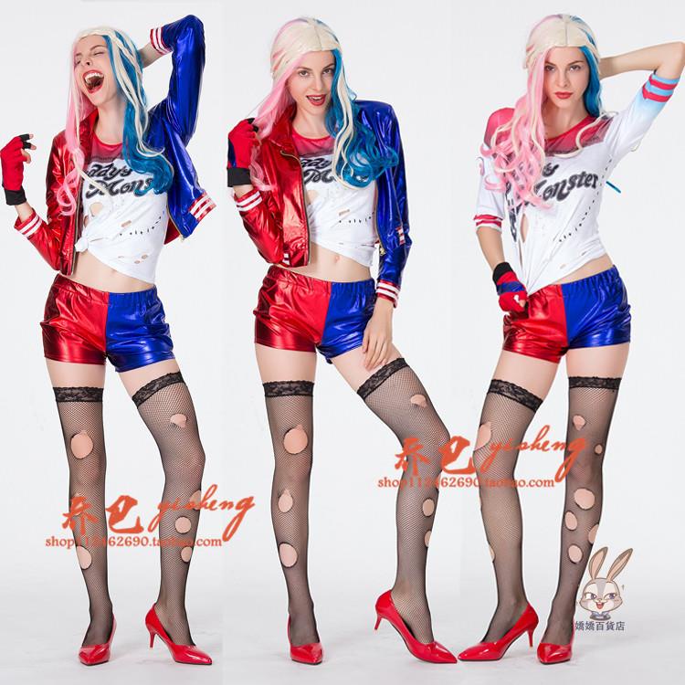 【免運】二次元 cosplay 萬圣節哈利小丑女外套 哈利奎恩cos服 自殺小隊服裝 演出服棒球服