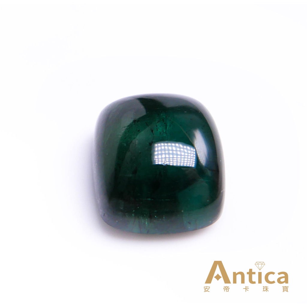 [ANTICA] 碧璽  Tourmaline 9.30克拉 蛋面 長方 綠色 莫三比克 （經理推薦）安帝卡珠寶