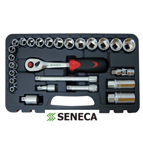 SENECA 26件 3/8" 套筒 扳手組 工具組 棘輪 六角 手柄