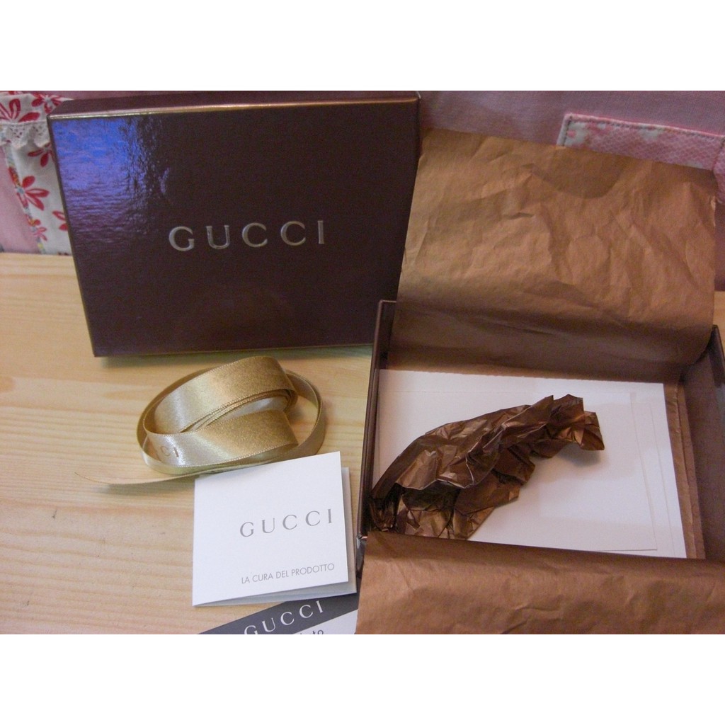 GUCCI 包裝紙盒 可裝短皮夾，GUCCI迷快來收藏