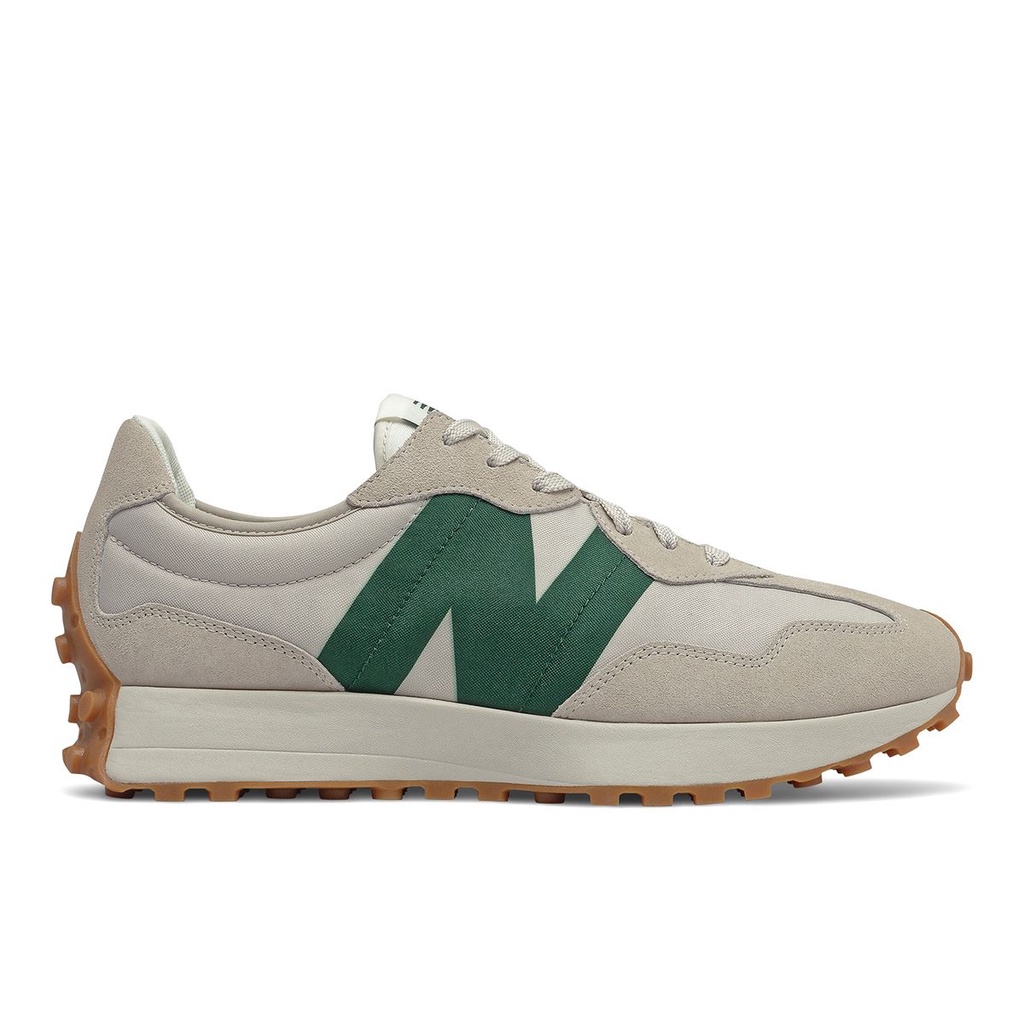 New Balance 327 白綠色焦糖底森林綠男女休閒鞋 -NO. MS327HR1