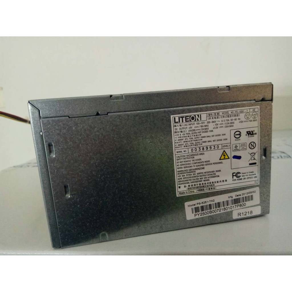 只用10分鐘測試 電源供應器 LITEON - PS-5251-7 A2 - 250W