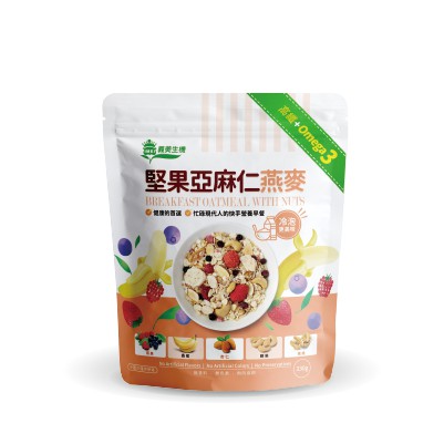 義美食品 生機堅果亞麻仁燕麥 莓果 藍莓可可 熱帶水果300g 無糖 沖泡飲品