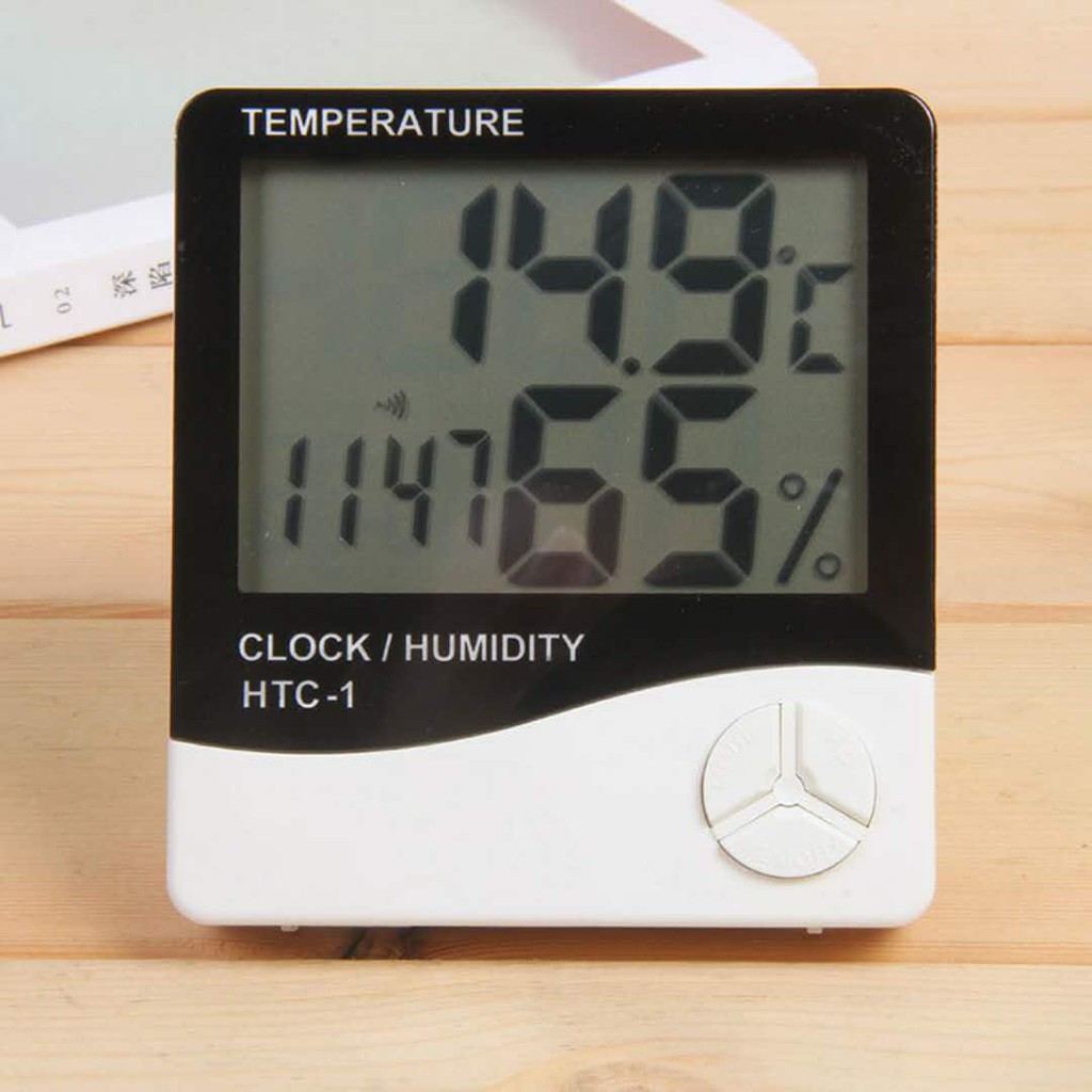 【新款】溫濕度計 溫溼度 濕度計 溫溼 HTC1 HTC-1電子溫溼度計 溫度計 時鐘 日曆 鬧鐘 【不含電池】