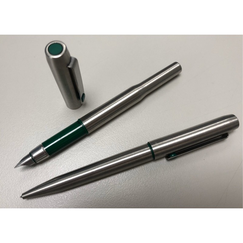 英國製 Parker 派克 25 型 全鋼綠色筆握 鋼筆EF尖 與高級原子筆對筆 極新 1980年代產品