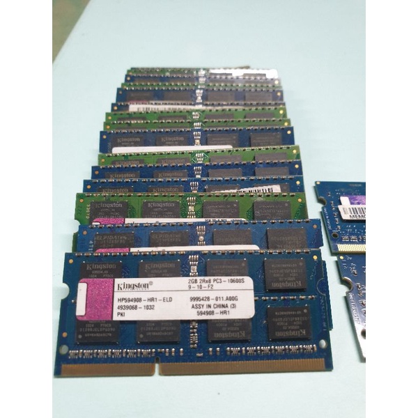 含稅 金士頓 筆電 2R*8 PC3 DDR3 1333 10600S 2G 2GB  二手個人保固一個月 06R388