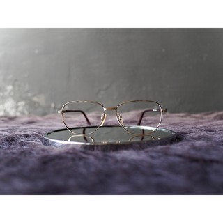 河水山 - 静岡柔型方青澀戀愛少年 金絲雕花鏡方框眼鏡 / glasses