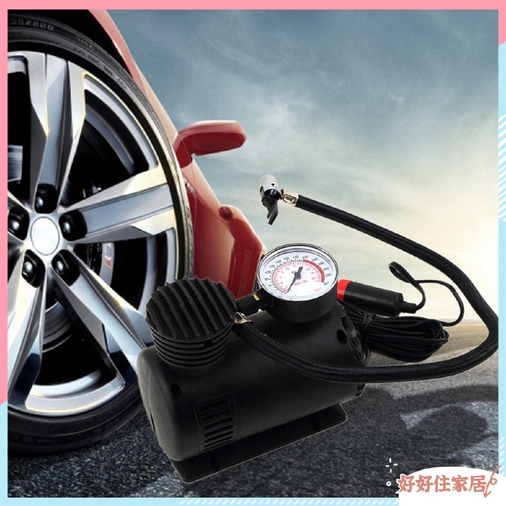 黑色便攜式12V汽車電動空氣壓縮機輪胎充氣泵300 PSI 新品全新上綫 超值批發價