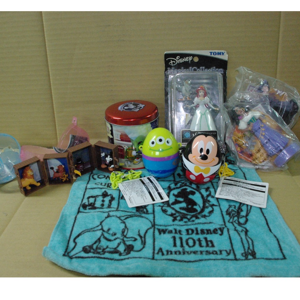 迪士尼 TOMY 吊卡 小美人魚 米奇糖果罐 麥當勞玩具 鐘樓怪人 糖果罐 復活節  場景行李箱