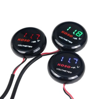 快速出貨 機車 電摩電動車KOSO圓形電壓表12-150v電動車電瓶車機車改裝顯示表通用電摩配件M3 M5 小猴子