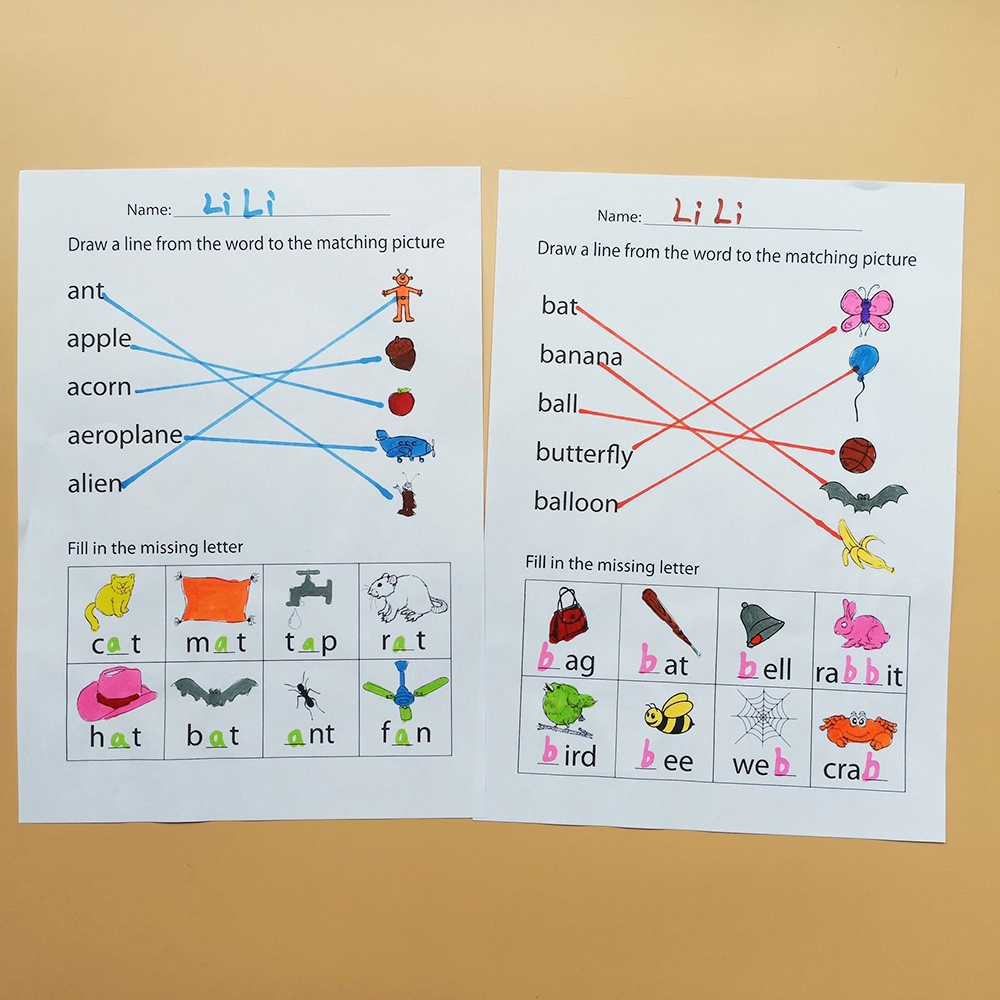 26字母練習塗色本26個英文字母自然拼讀發音連線趣味游戲英語趣味學習 蝦皮購物