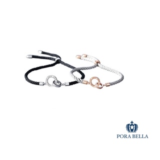 《Porabella》925純銀情侶手鍊 幸運告白手鏈 環環相扣玫瑰金 情人節禮物 情侶對鍊 銀飾Bracelets