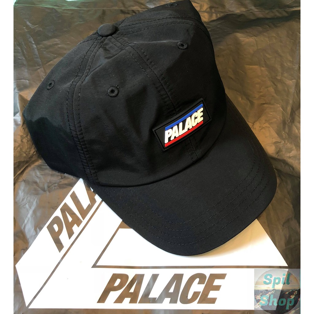 【Spil_shop】現貨 Palace 2018 秋季 patch shell 6 panel 老帽 黑 尼龍