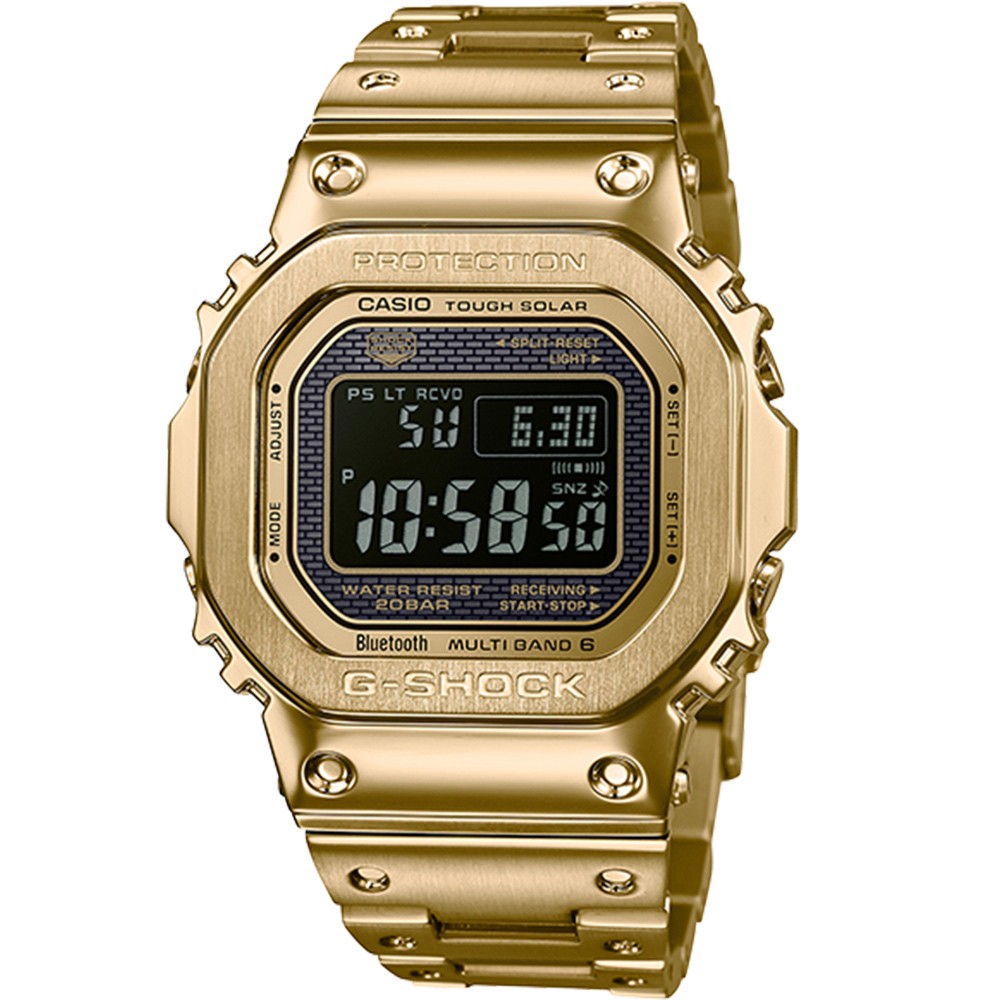 CASIO 卡西歐G-SHOCK  經典金屬藍牙電波腕錶-金(GMW-B5000GD-9 )