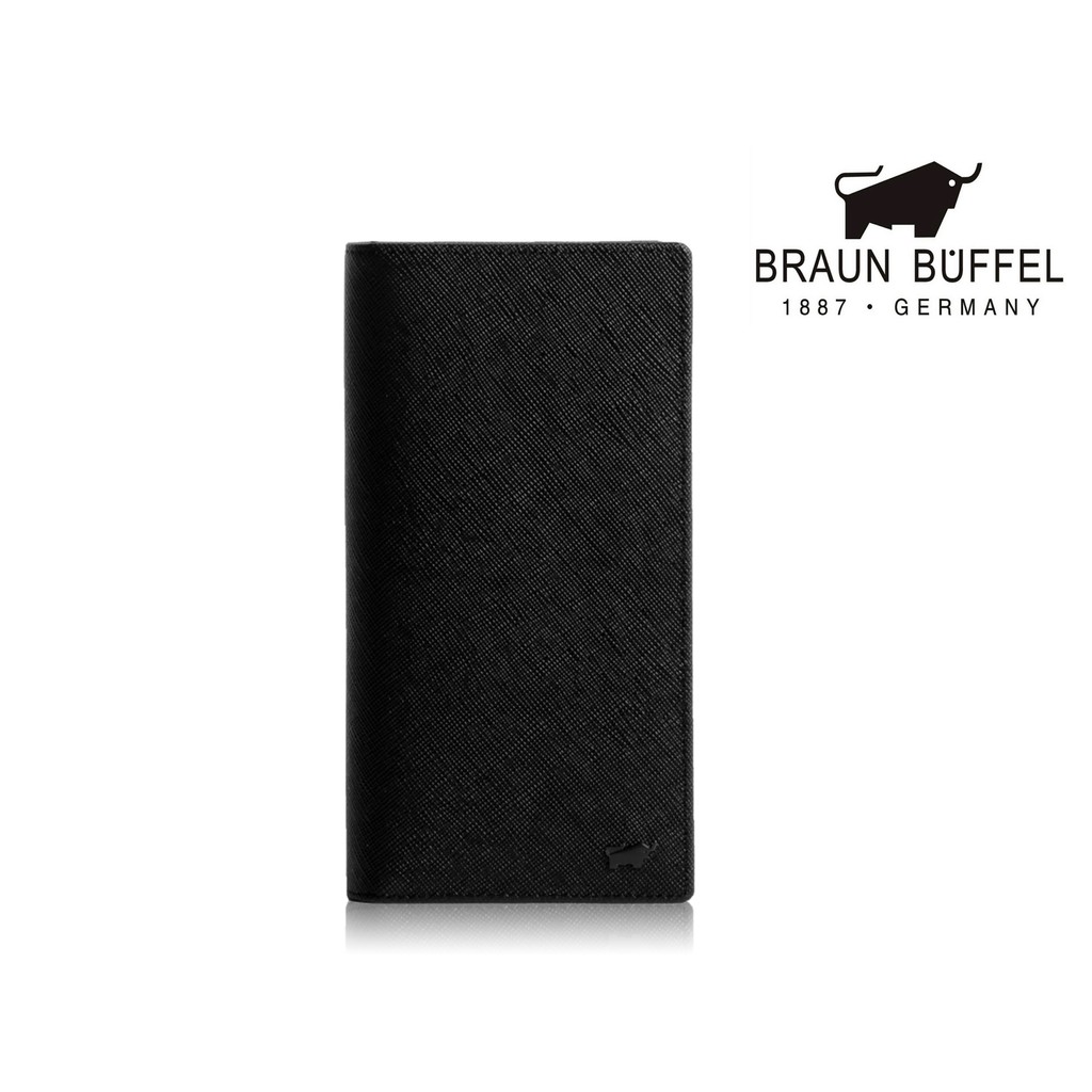 【寧寧精品】台中30年老店 BRAUN BUFFEL 德國小金牛 洛菲諾系列 黑色長夾 BF347-301-1 男長夾區