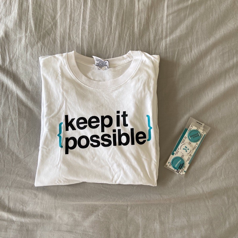 ｜二手｜柯文哲(柯P)keep it possible胸章、T恤M號