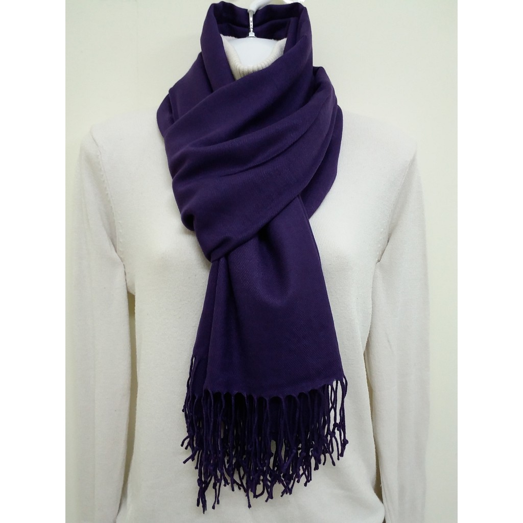 PASHMINA 喀什米爾羊毛披肩圍巾（紫色）現貨商品 ＜秋冬到了，為自己以及親朋好友添加一件舒適又百搭的披肩圍巾＞