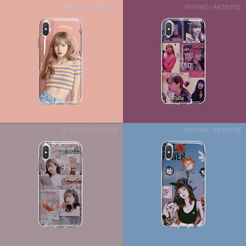 Blackpink粉墨lisa手機殼ins風同款適用iphone11promax華為三星 蝦皮購物