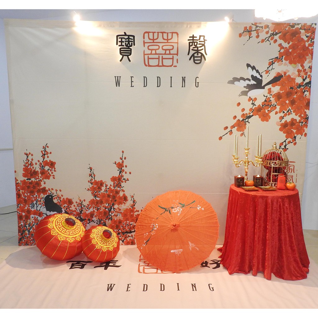 ❤小吉日婚禮佈置道具❤ DIY婚禮佈置道具  中國風布式背板&amp;佈置道具組&amp;收禮桌佈置出租