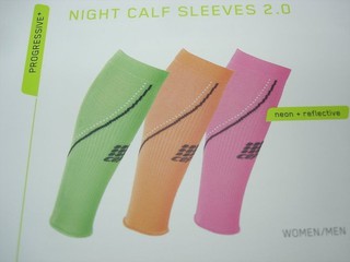 CEP 女性夜跑-螢光版壓縮小腿套.