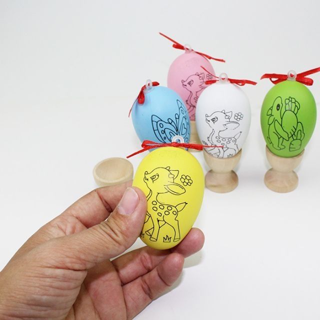 DIY彩繪蛋 動物卡通彩繪蛋 附彩色筆/一個入裝 復活節彩蛋 彩繪蛋上色套裝組