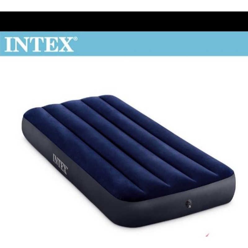 美國INTEX單人充氣床組(含電動充氣機及1個充氣睡枕),二手只用過三次