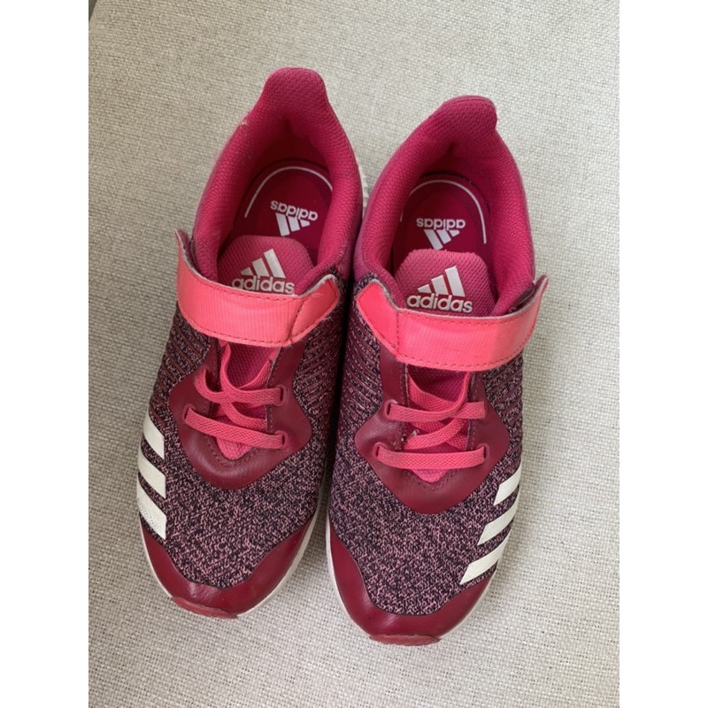 女童Adidas桃紅色球鞋| 蝦皮購物