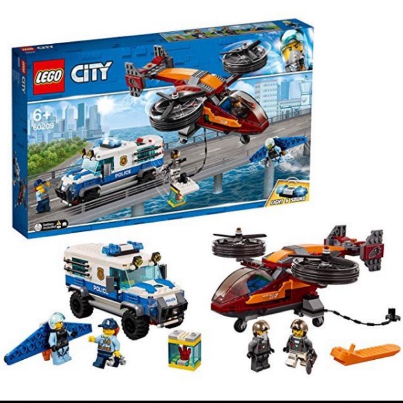 全新 正版 樂高 Lego city 60209 樂高城市 警察抓賊 發光件 police diamond heist