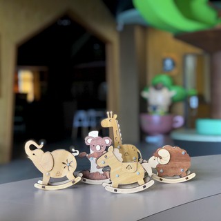 【全館現貨】卷木森活館【動物 造型 筆架】DIY 組裝 木製玩具 模型 動手做 兒童玩具 辦公室